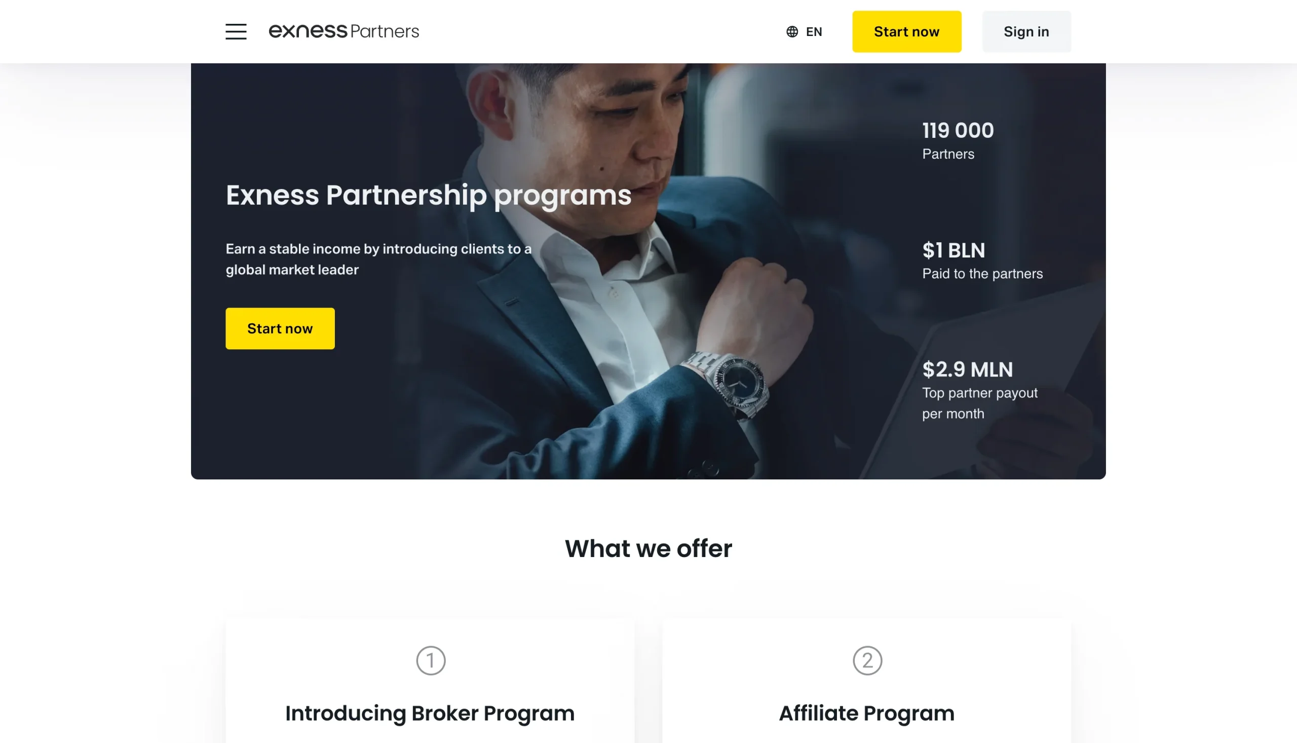 Exness Affiliate Program.
